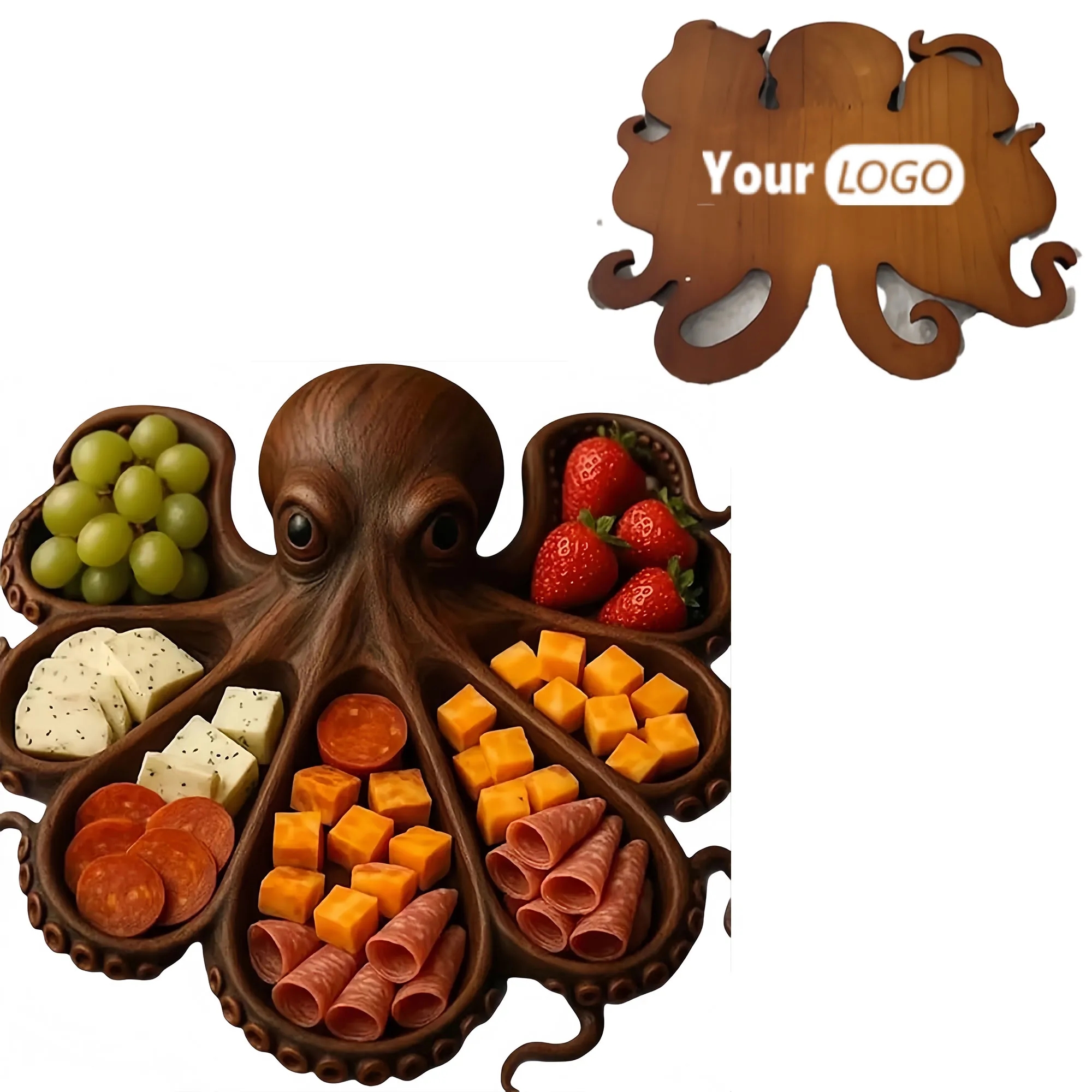 Creative Octopus Shaped Platter With 7 Compartments 3