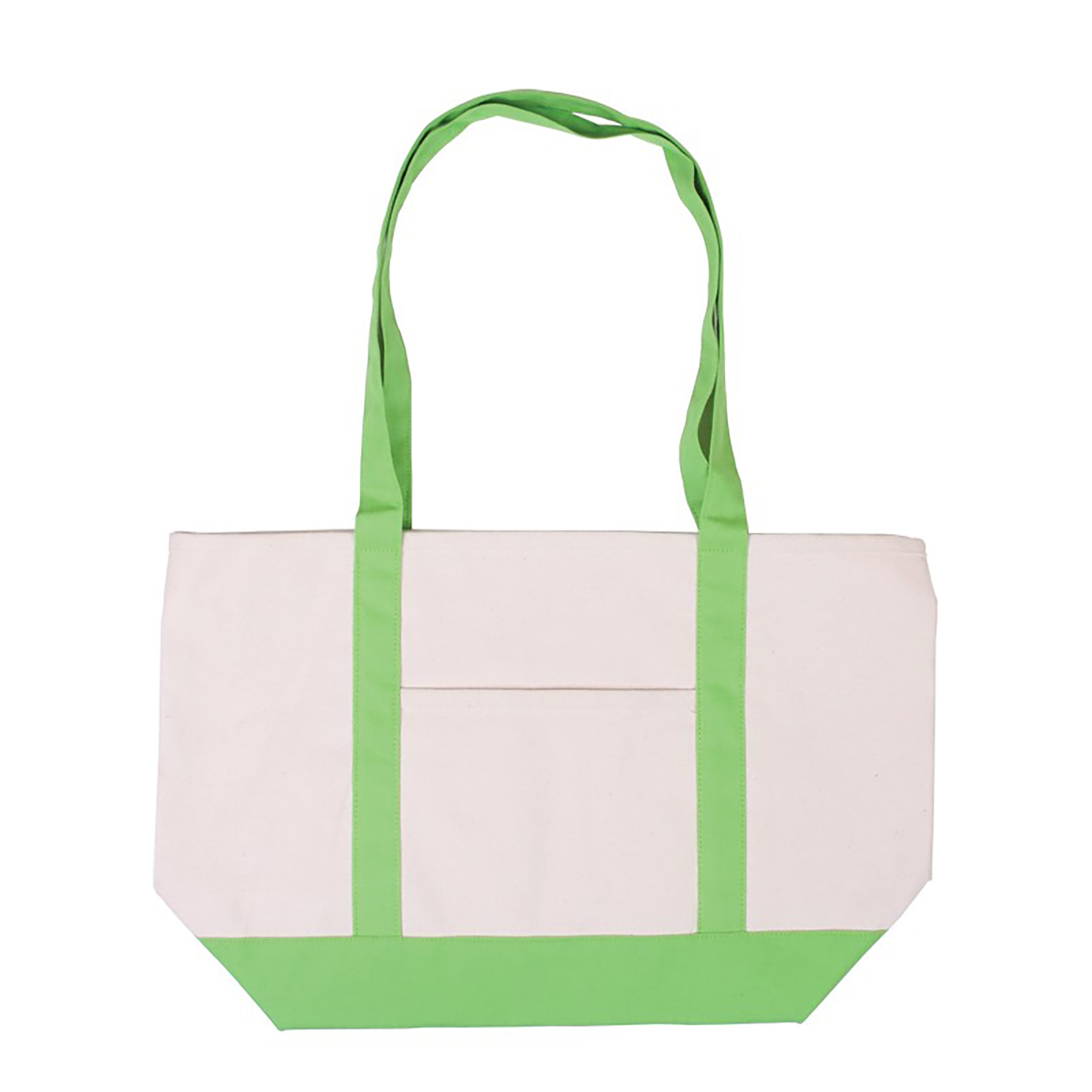 Open Top Heavy Duty Deluxe Tote Bag with Outer Pocket, custom tote bag with logo imprint 5