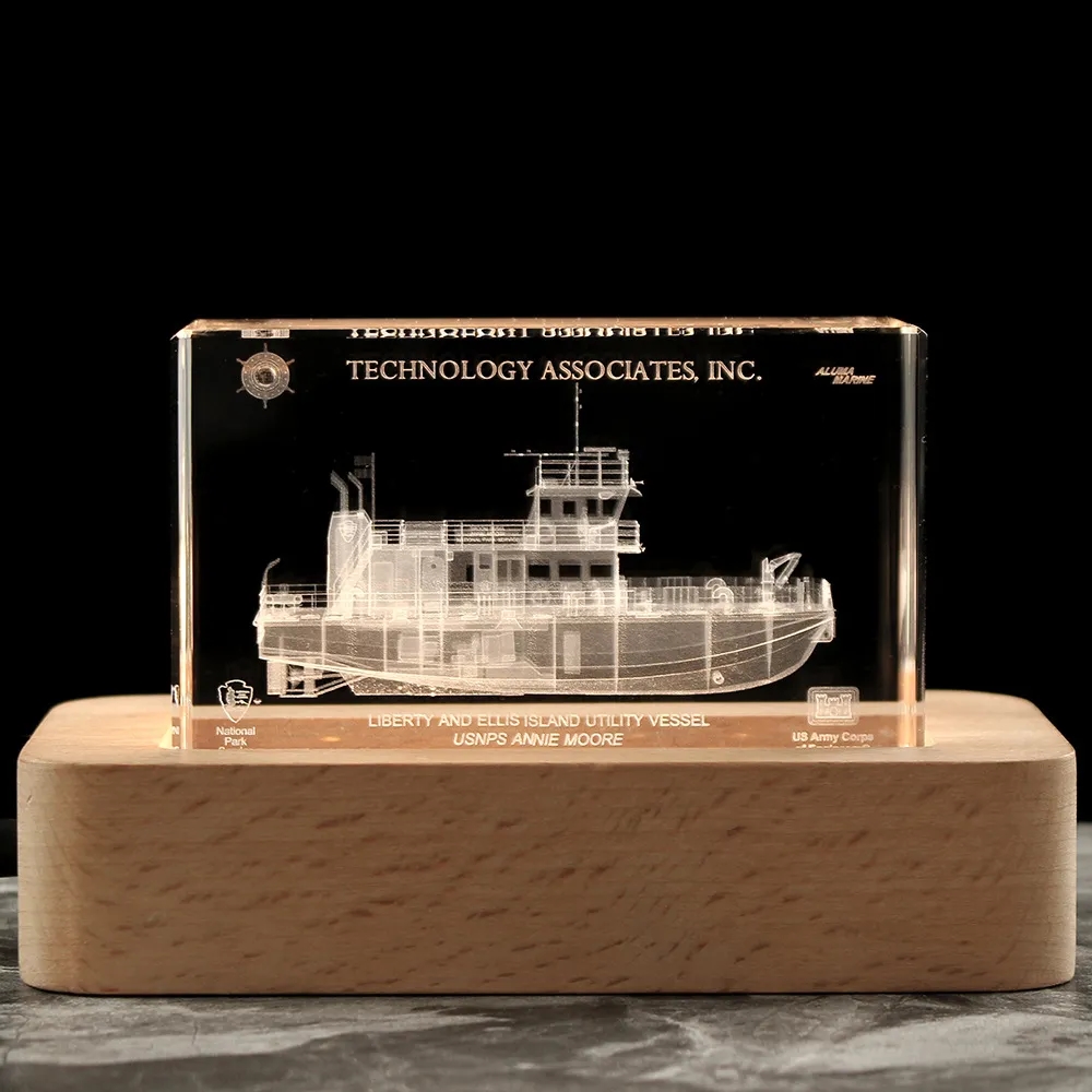 Custom 3D Crystal Photo with LED Light Base 6