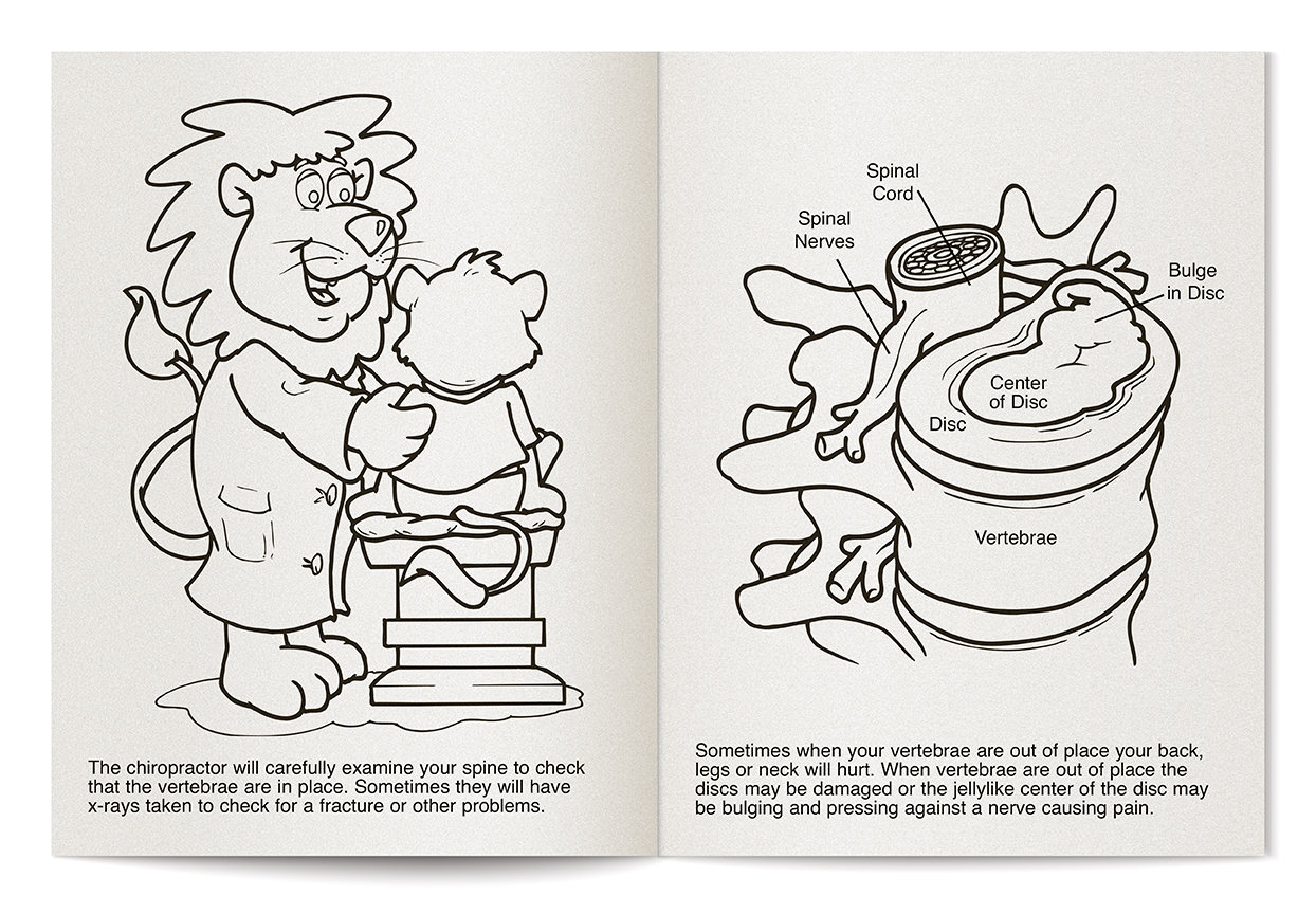 COLORING BOOK - A Visit to the Chiropractor Coloring & Activity Book 5