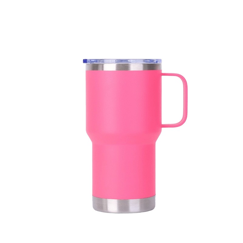 20 oz Stainless Steel Tumbler W/ Lid & Handle 2