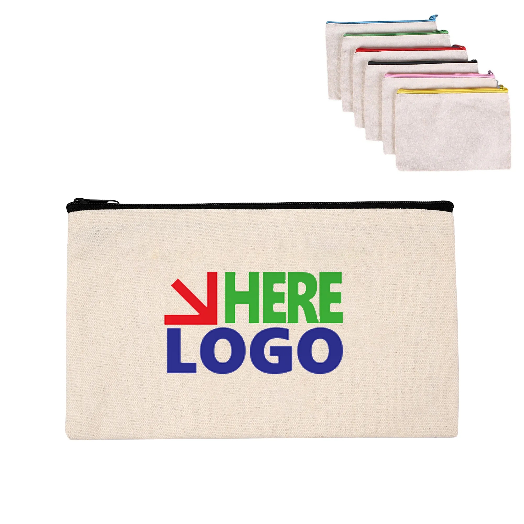 Canvas Makeup Bag, custom tote bag with logo imprint 3