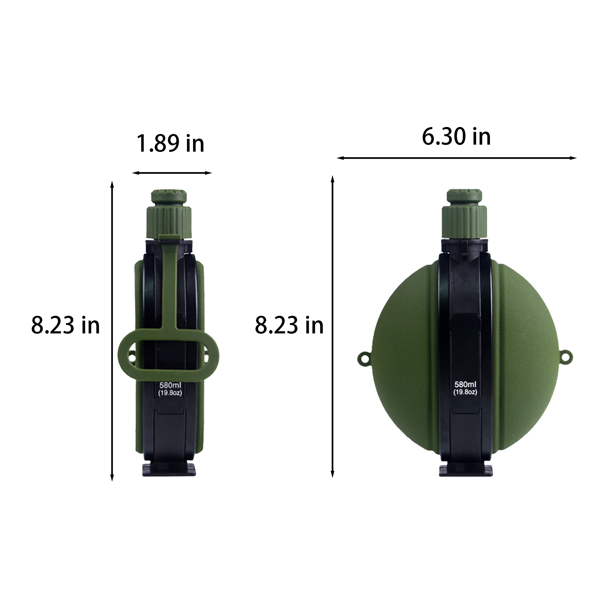Silicone Foldable Sports Kettle With Compass 6