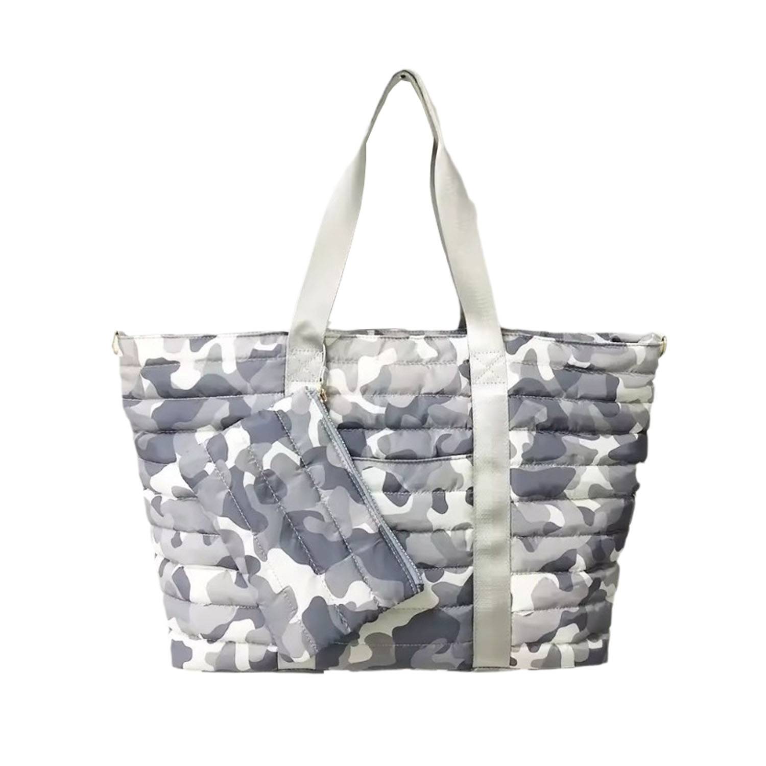 Custom Soft Puffer Tote Bag for Women w/ Purse, custom tote bag with logo imprint 4
