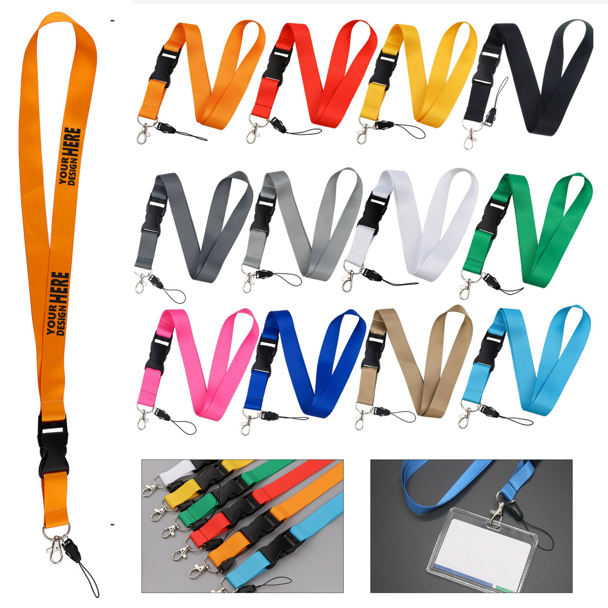 Sublimated Badge Lanyard with Buckle Release Holder 2