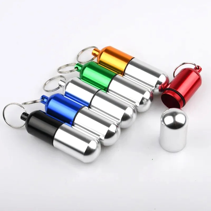 Metal Pill Box with Keychain 8