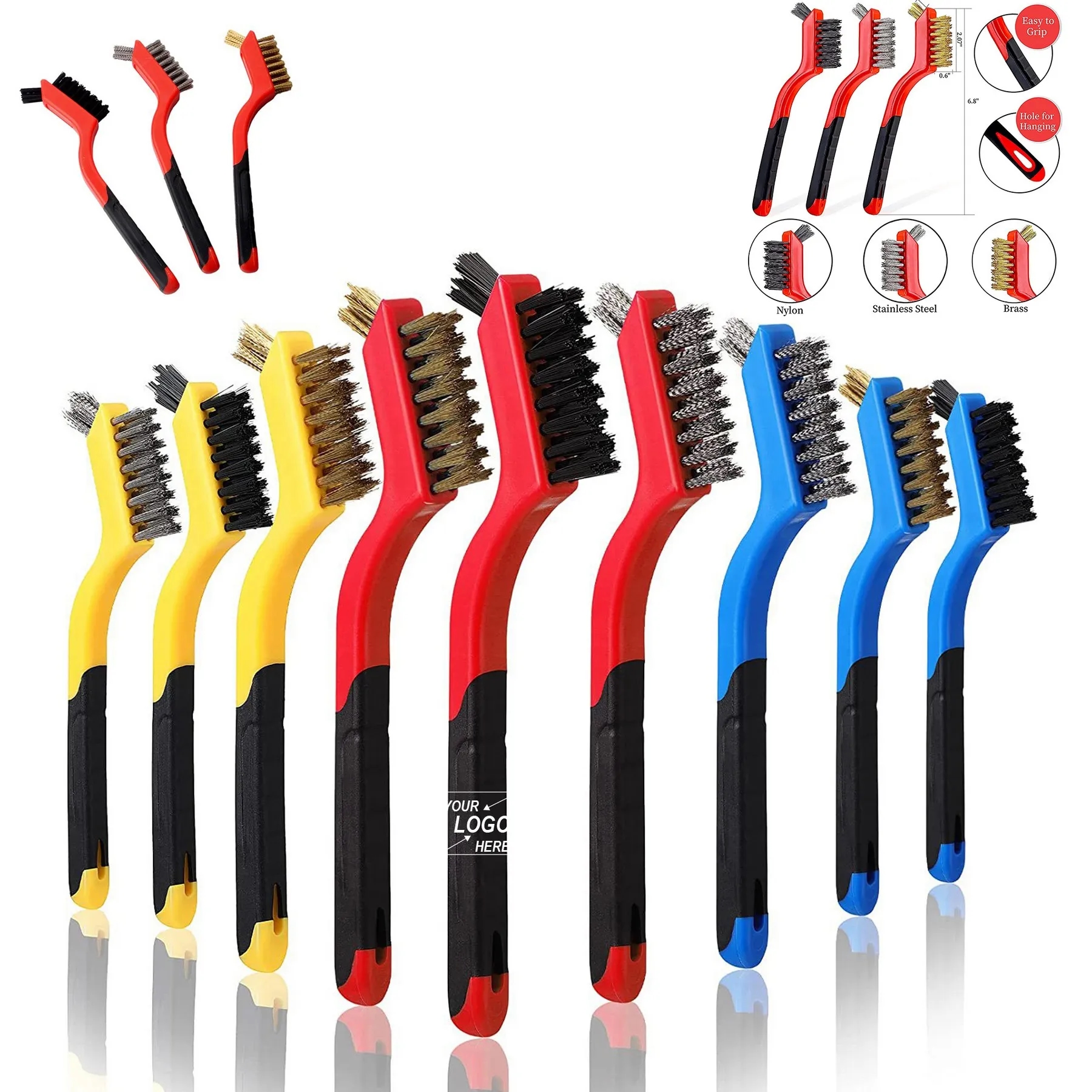 Heavy-Duty Wire Brush Set - 3 Pack for Deep Cleaning 3