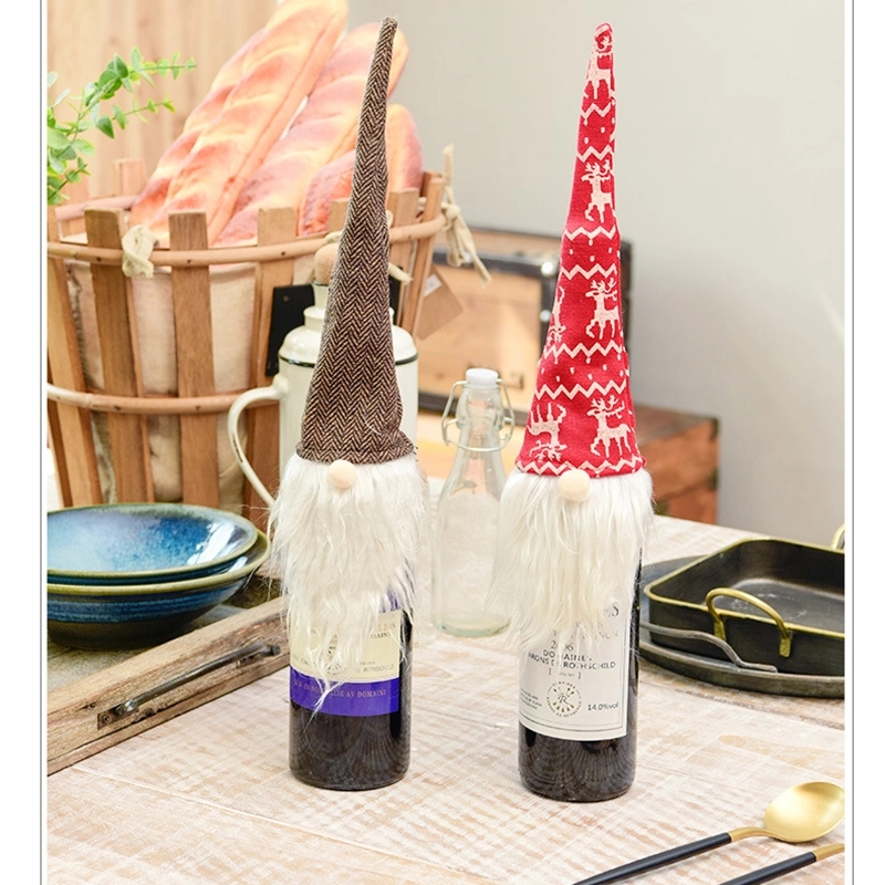 Wine Bottle Bags with Santa Claus 6
