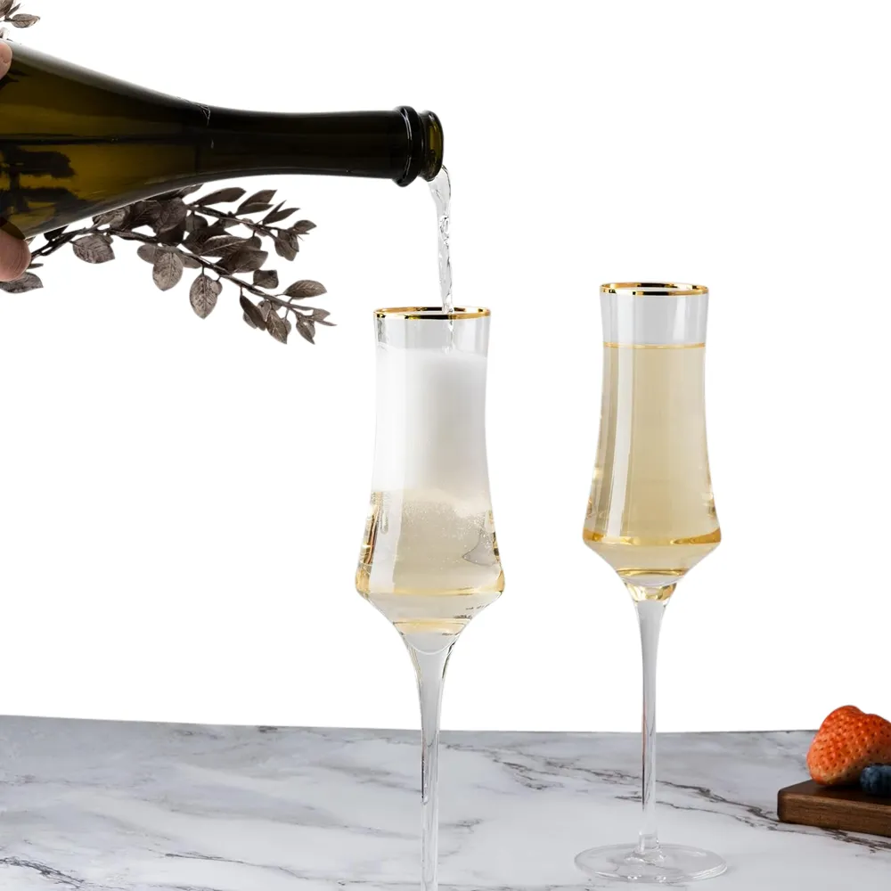 8oz. Gold Rimmed Champagne Flute 5