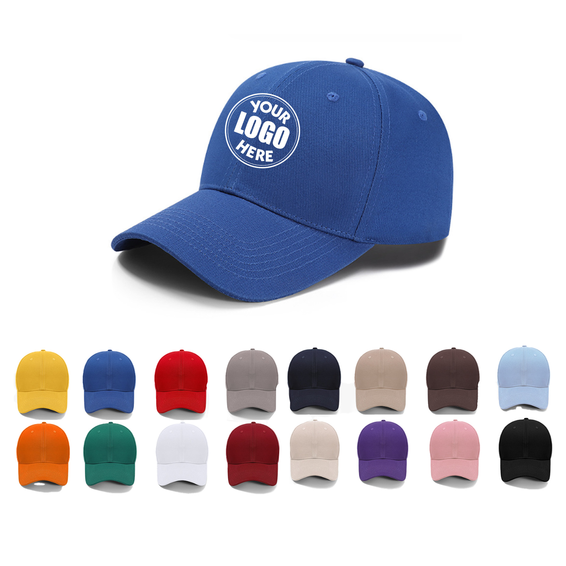 6 Panels Cotton Peaked Cap 2
