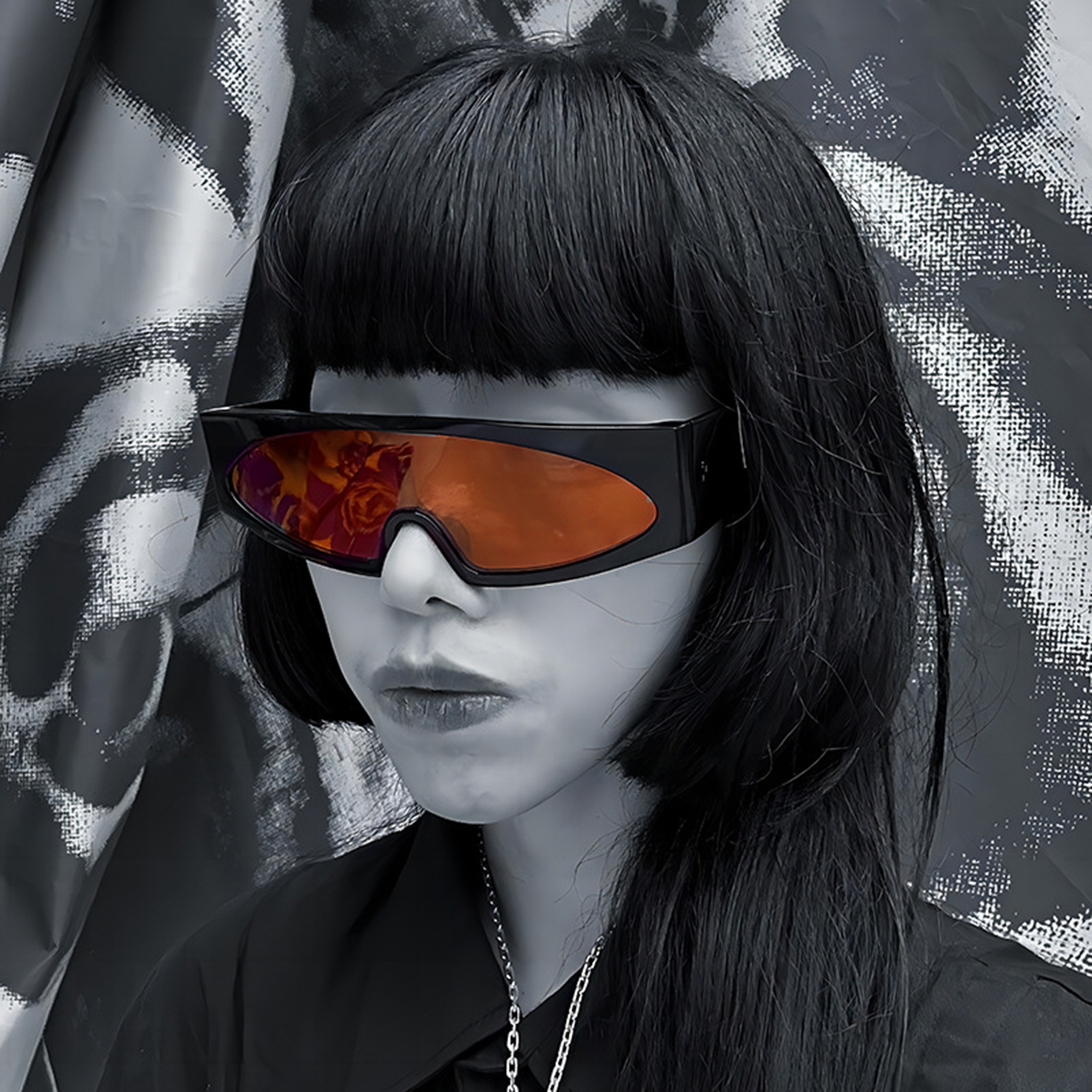 Fashion Retro One Piece Punk Sunglasses 4