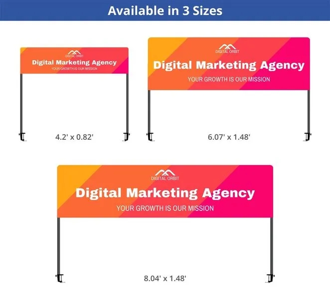 Table Top Banner Displays Package (8.04ft x 1.48ft) 7