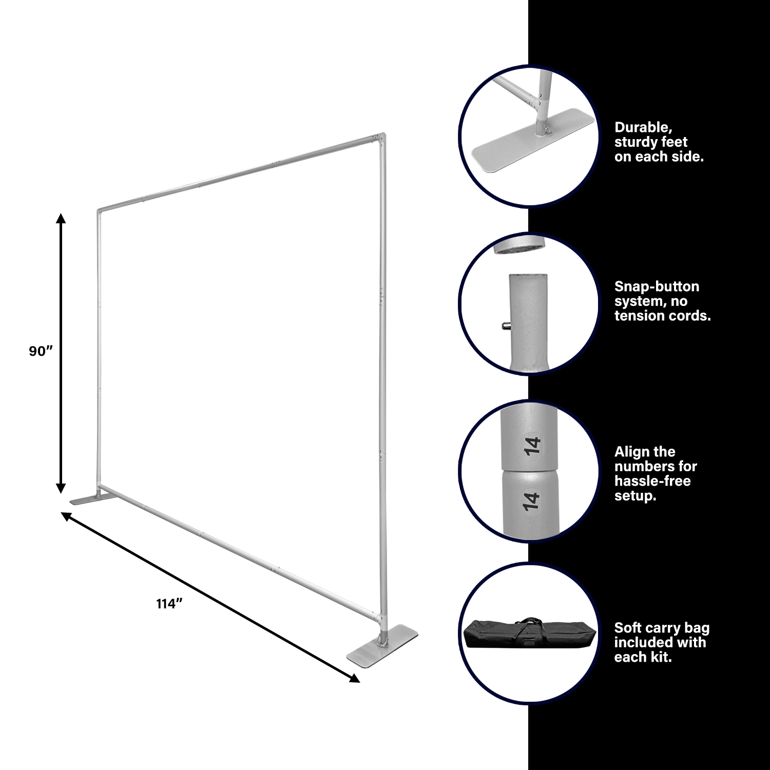 10' Flexi-Tube Display, Double-Sided 2