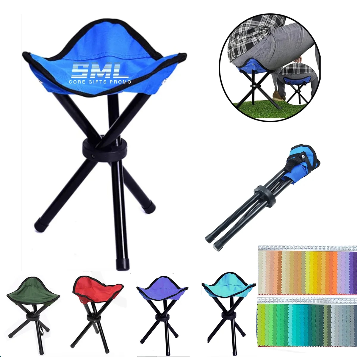 Portable Foldable Travel Slacker Camping Tripod Chair 3