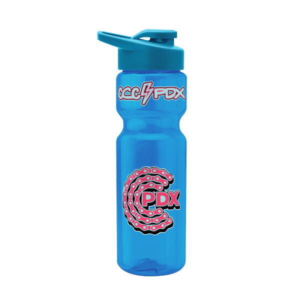 Blazer 28oz Transparent Bike Bottle w/Drink-thru Lid 994