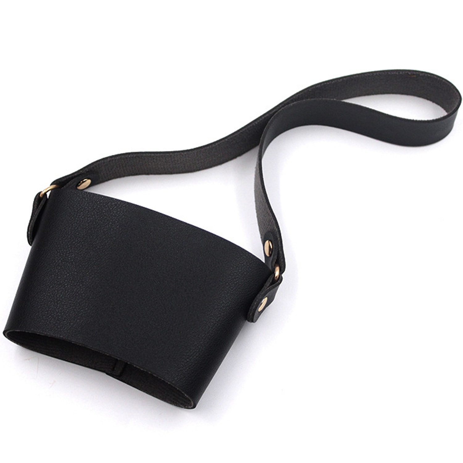 PU Leather Coffee Cup Sleeves w/ Handle 2