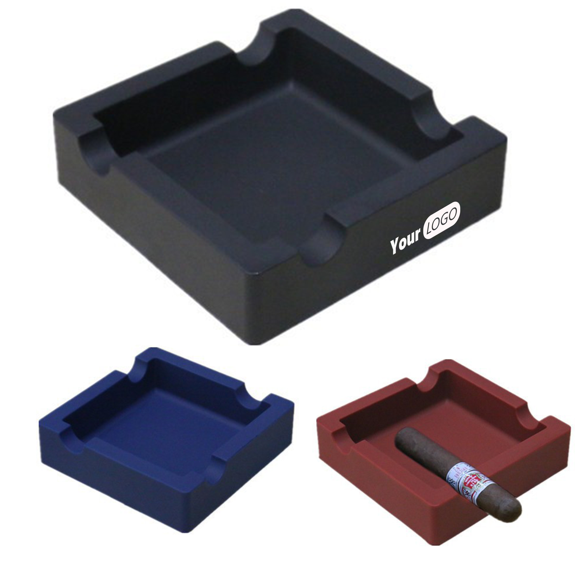 MOQ50 Durable Silicone Ashtray for Cigars 2