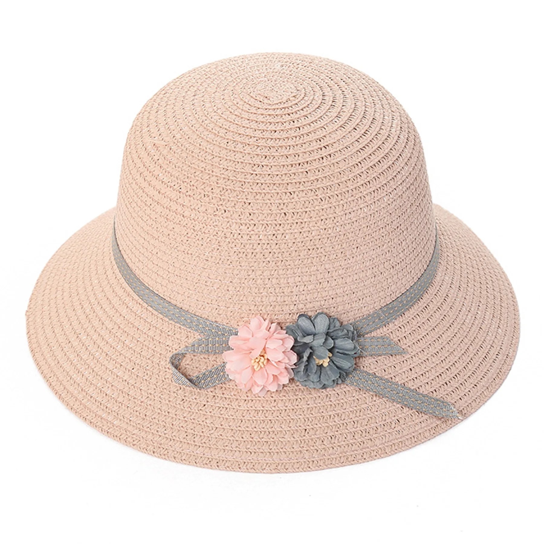 Women'S Flower Sun Protective Straw Hat 4
