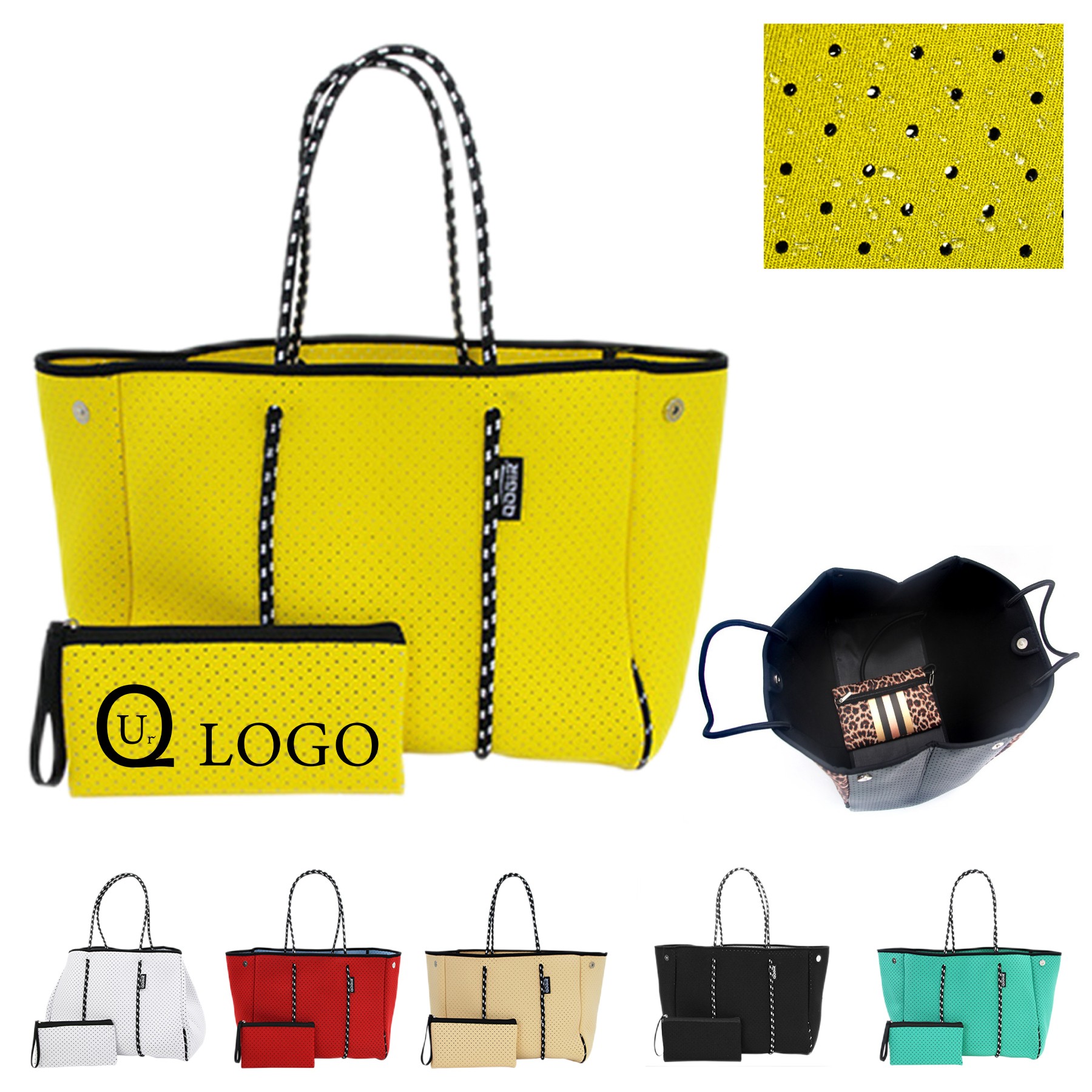 Handheld Full Perforated Beach Bag