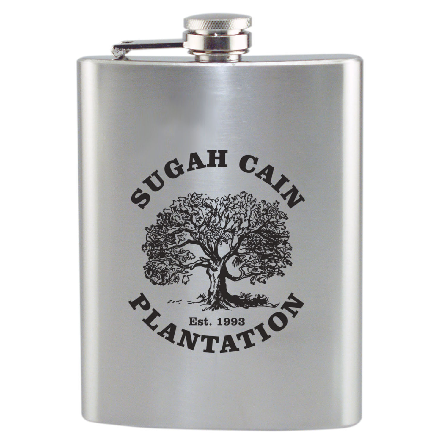 8 Oz. Stainless Steel Flask, custom water bottle with logo imprint 1