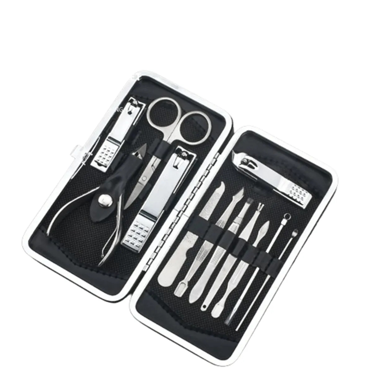 Manicure Pedicure Kit Nail Clippers 12pcs with Travel Case 2