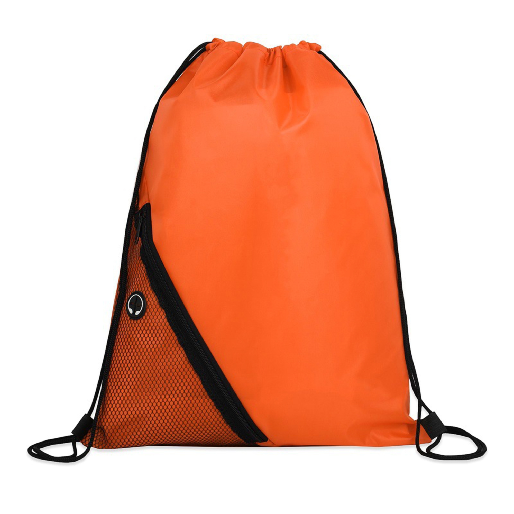 Drawstring Backpack with Zipper 4