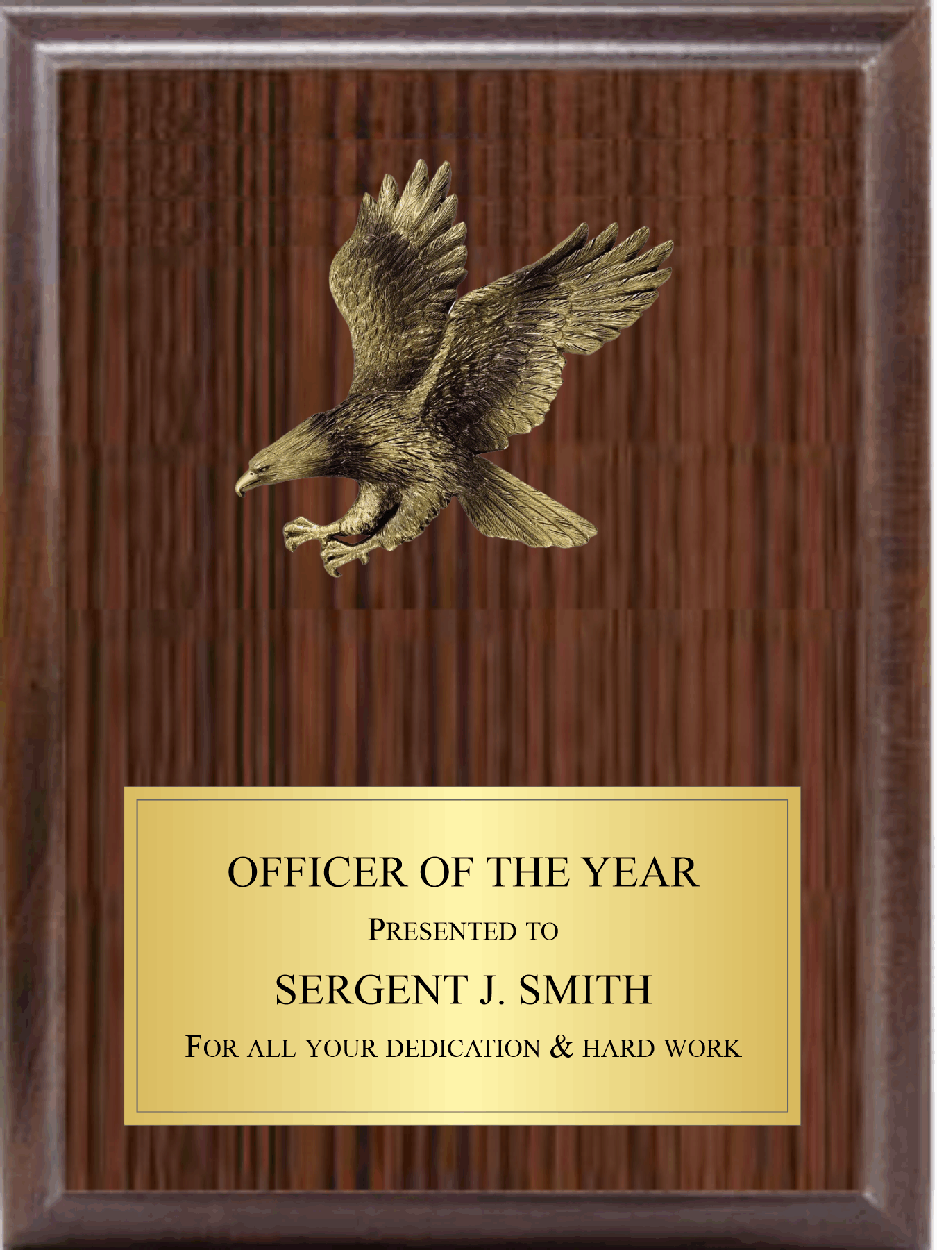 5" Eagle Landing On Plaque 2