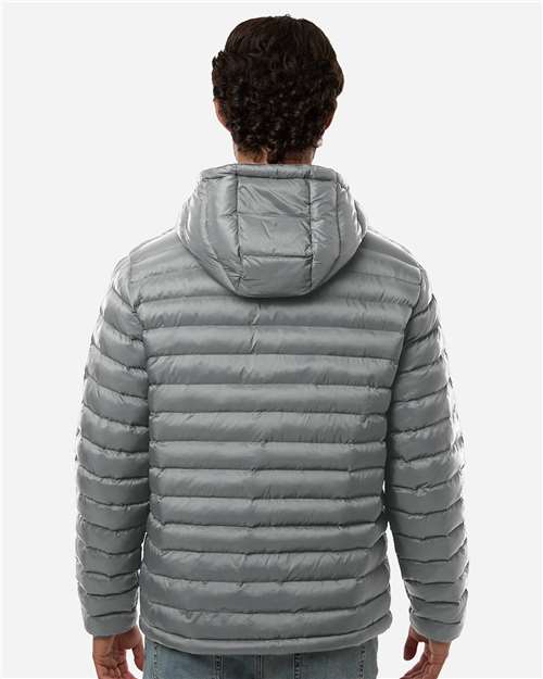 Men's Lightweight Poly-filled Hooded Puffer Jacket - 26715 25