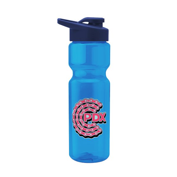 Blazer 28oz Transparent Bike Bottle w/Drink-thru Lid 50