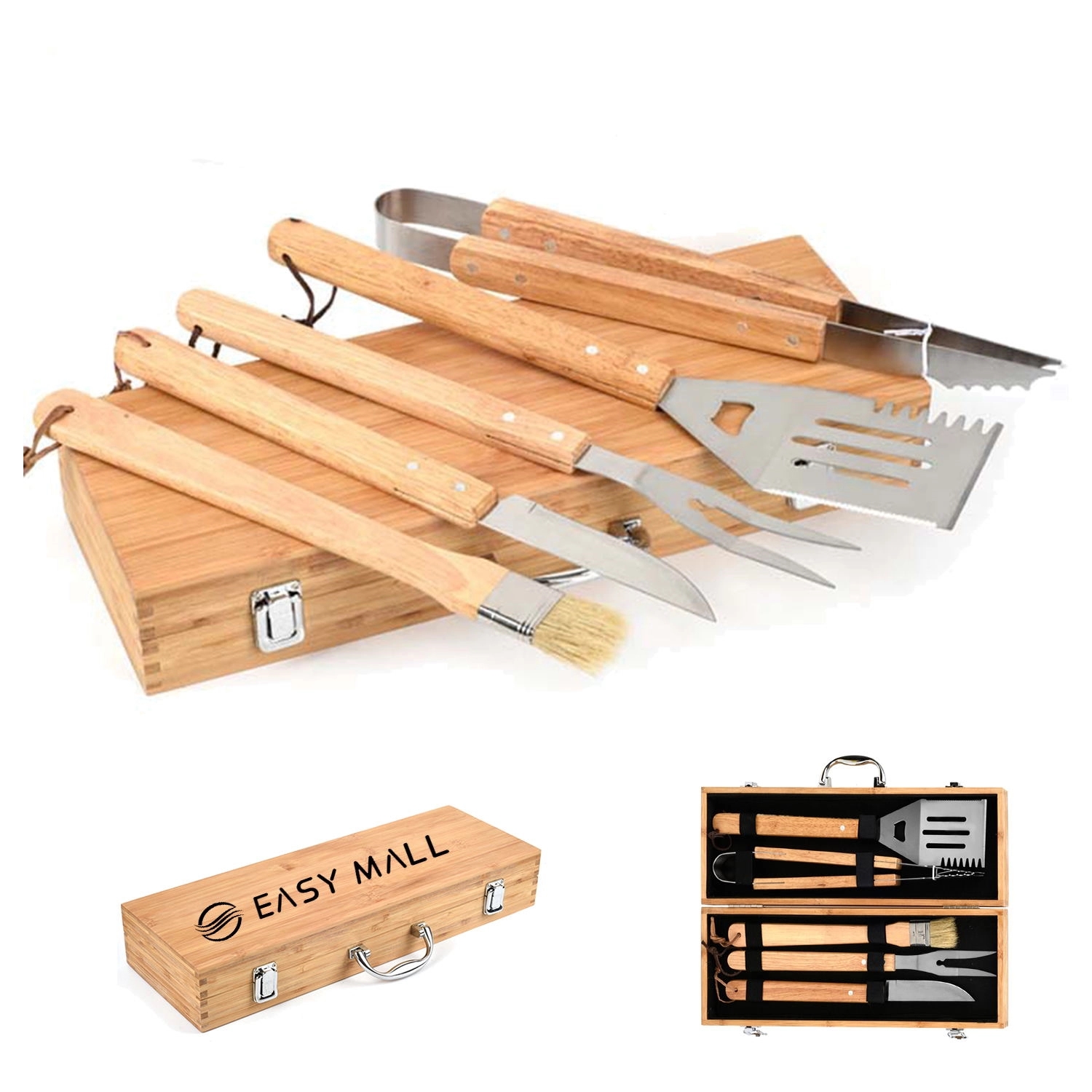 Cleveland 5-Piece Bamboo Bbq Set 1