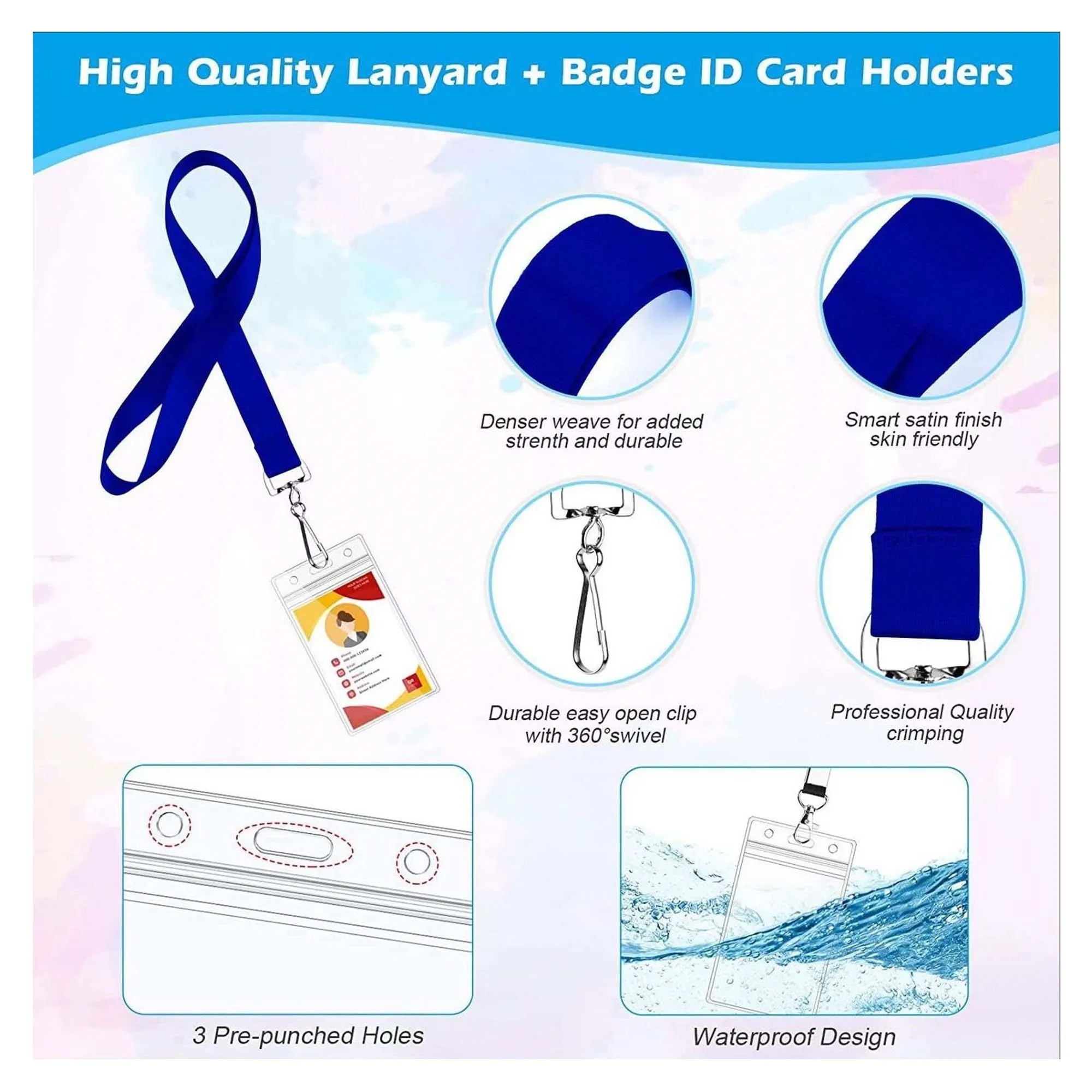 Neck Lanyard with ID Badge Holder 3