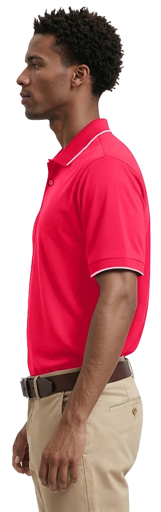 Men's Striped Trim Value Wicking Polo 17