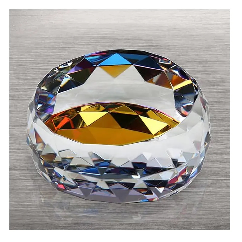 CRYSTAL GEM MEMENTO PRISM PAPERWEIGHT 5