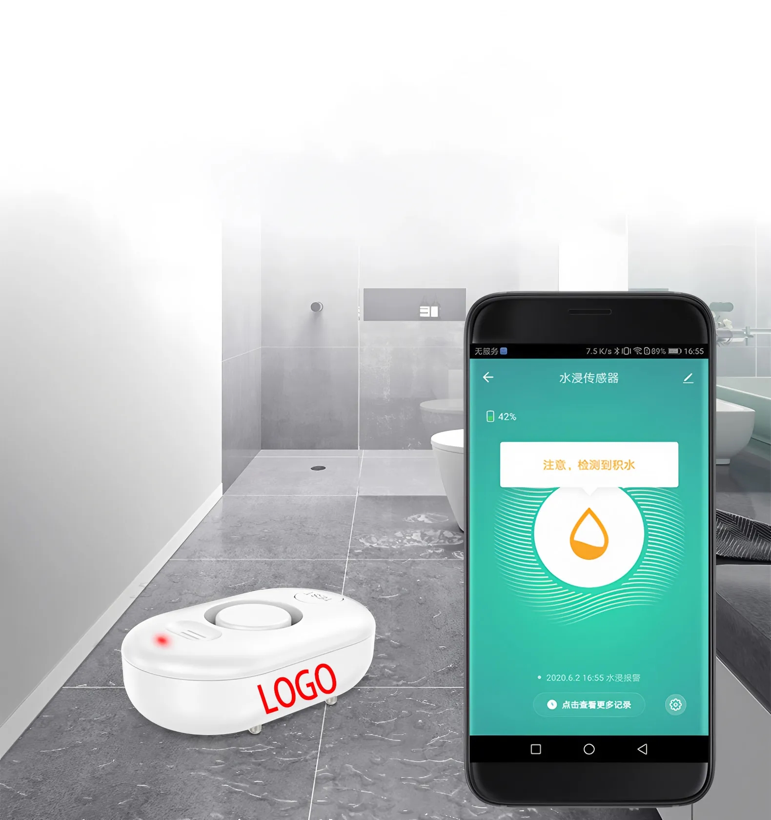 Battery Powered Water Leak Alarm 6