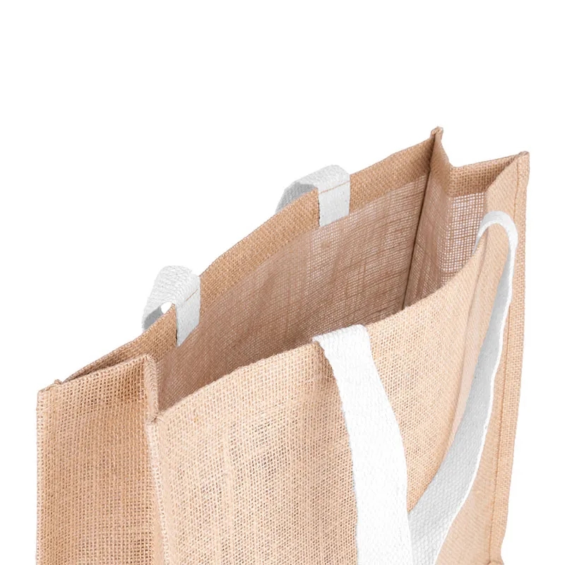 10oz. Jute Tote Bag with Cotton Webbing Handle 6