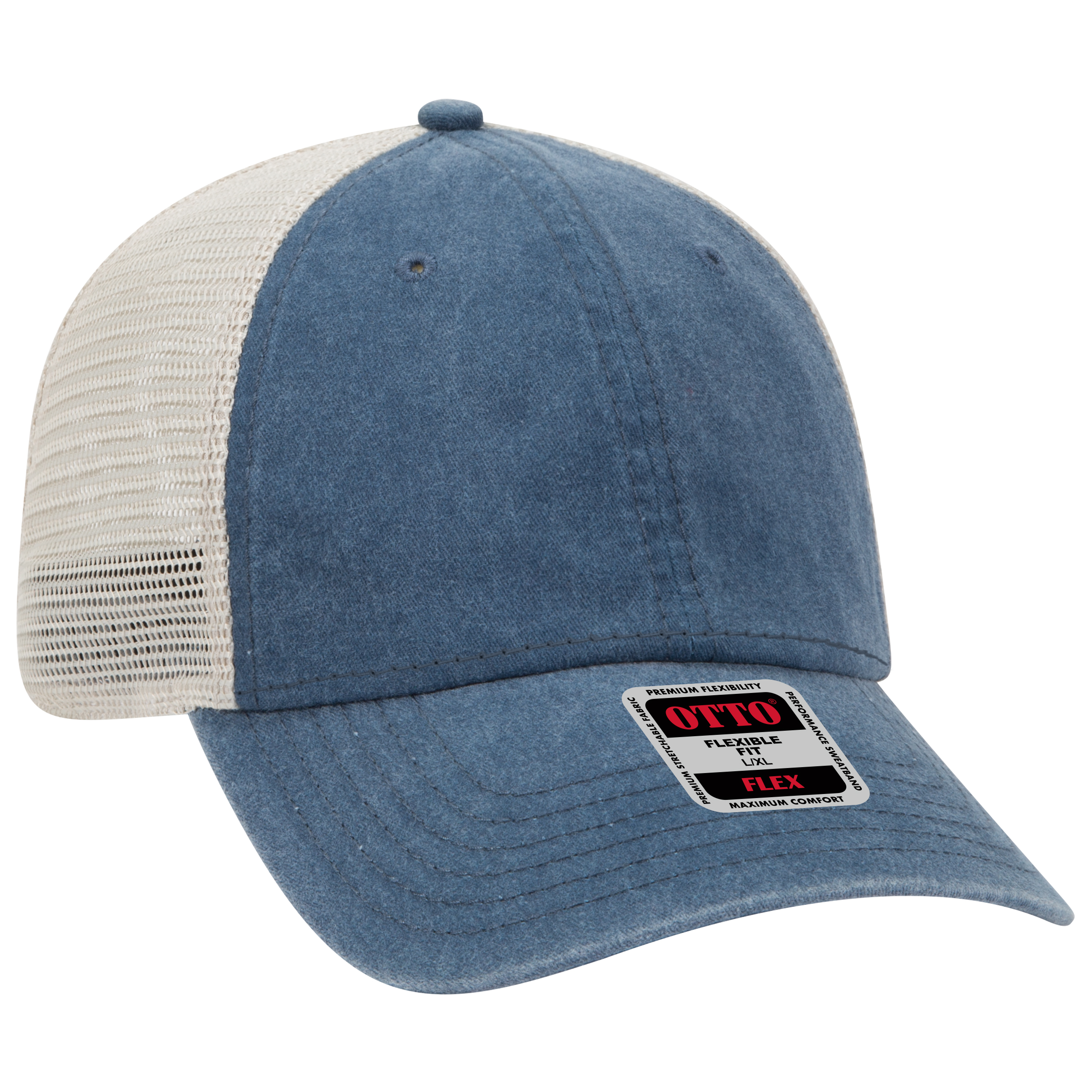 OTTO CAP® OTTO FLEX® Fitted 6 Panel Low Profile Mesh Back Trucker Hat 9