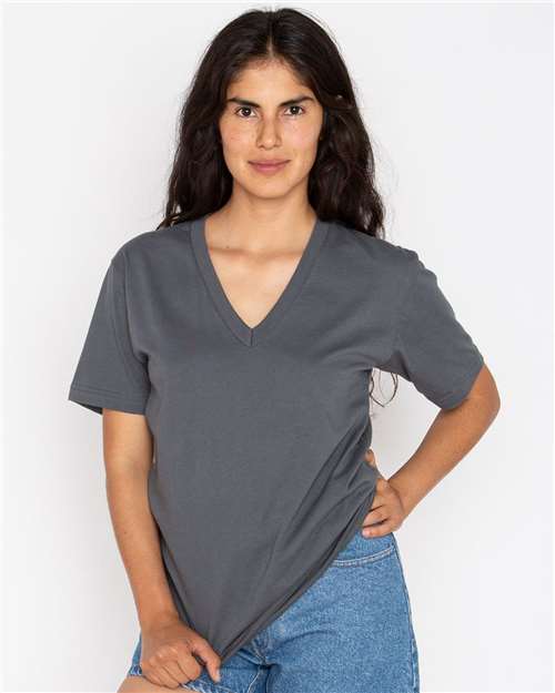 Unisex USA-Made Fine Jersey V-Neck T-Shirt - 24056 6