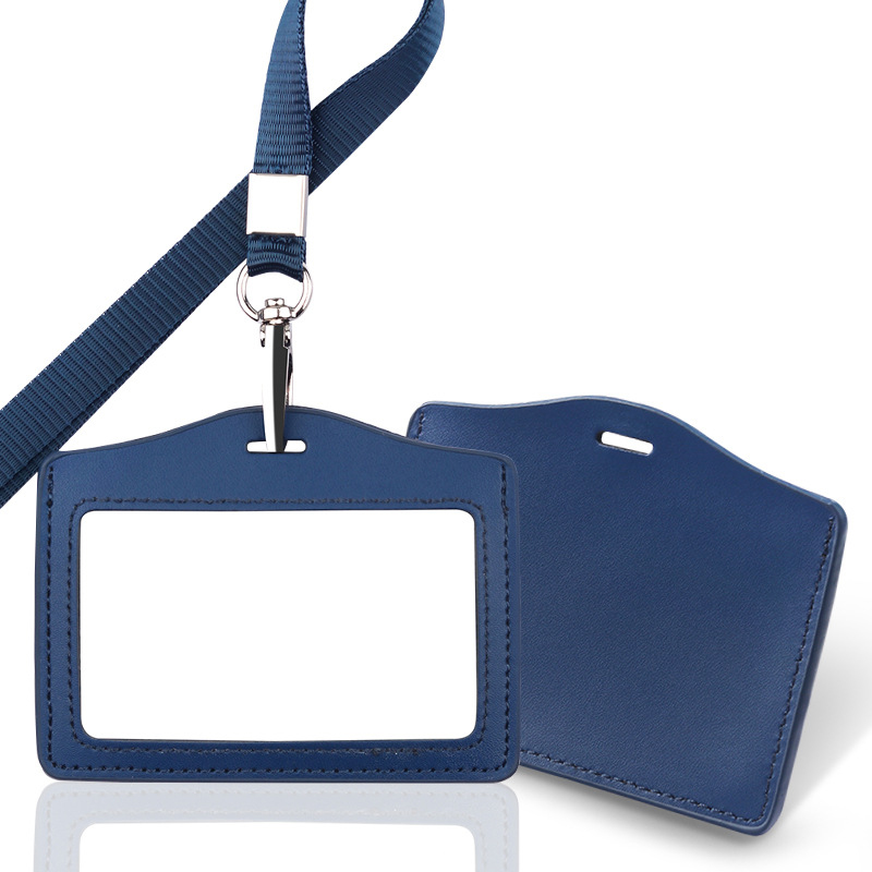 Vertical PU Leather ID Badge Holder 2