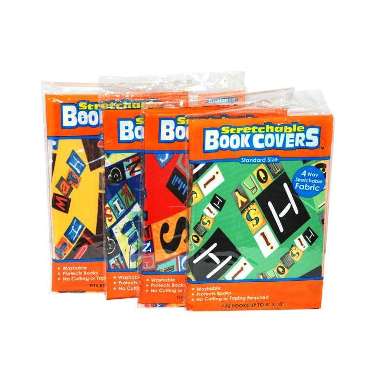 Stretchable Standard Book Covers - 4 Assorted Patterns 1