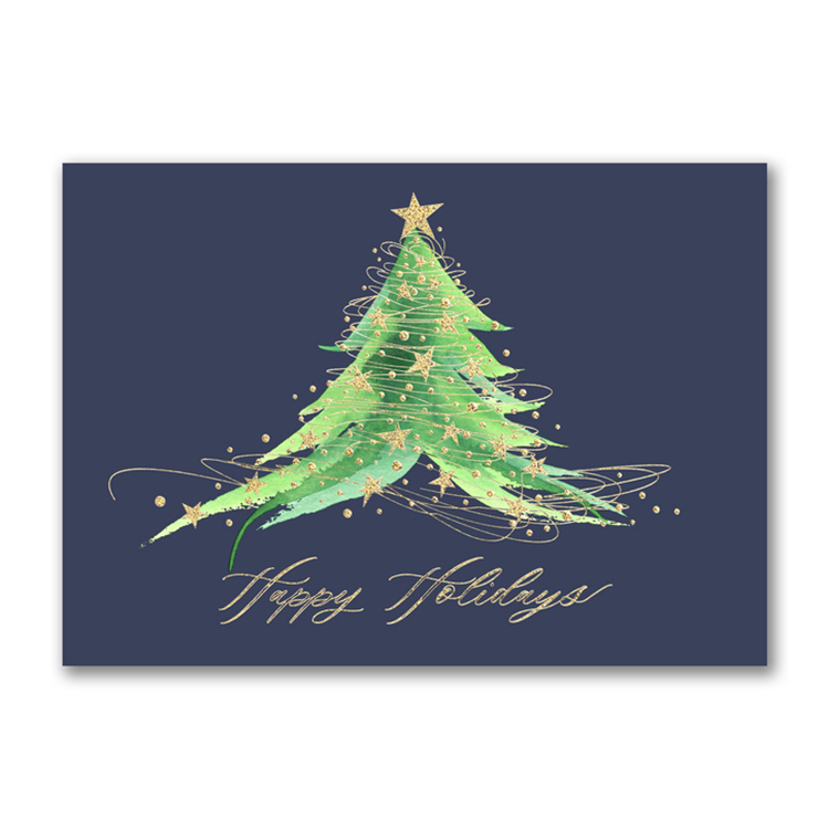 Celestial Tree Holiday Card 1