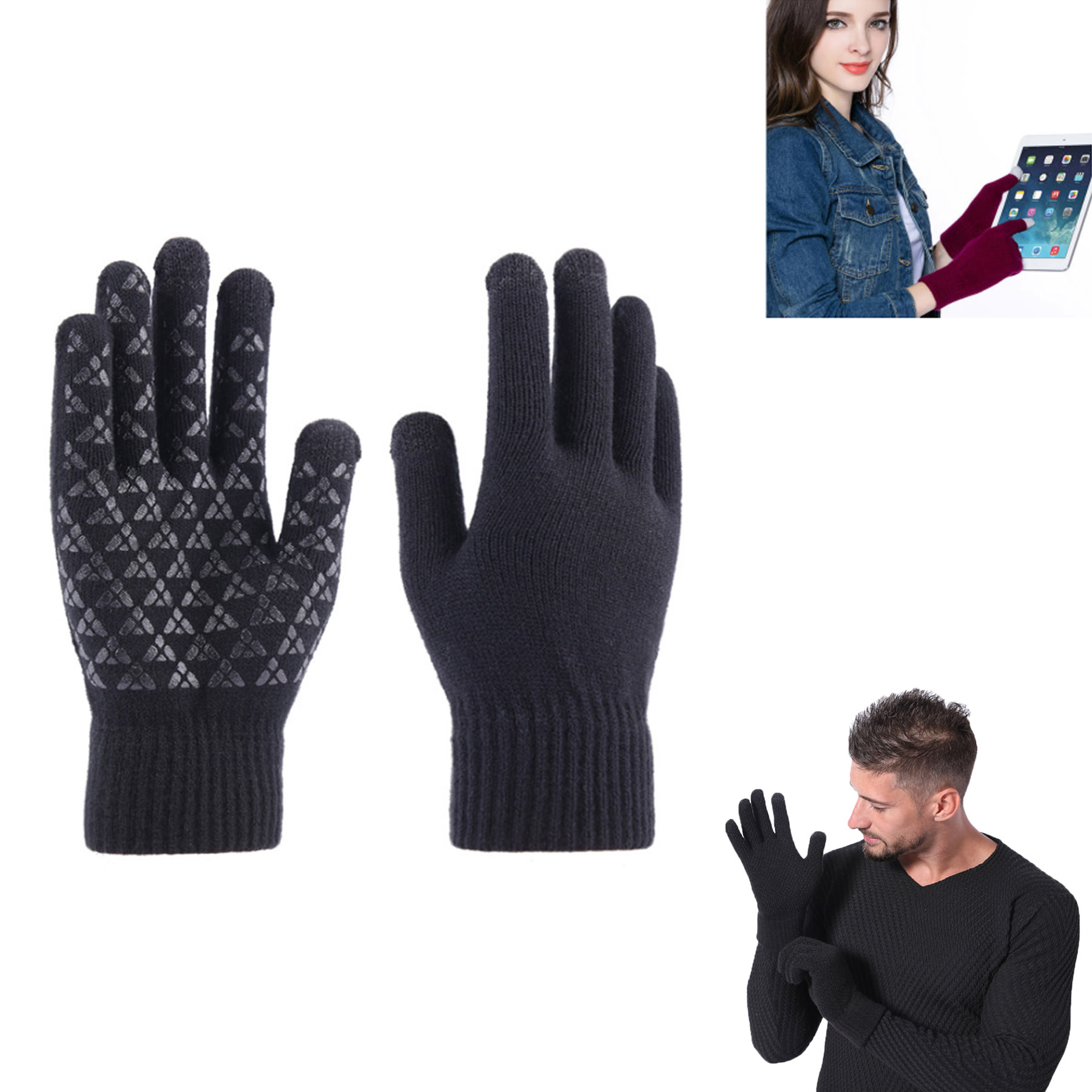 Winter Anti-Slip Touch Screen Fleece Warm Gloves 3
