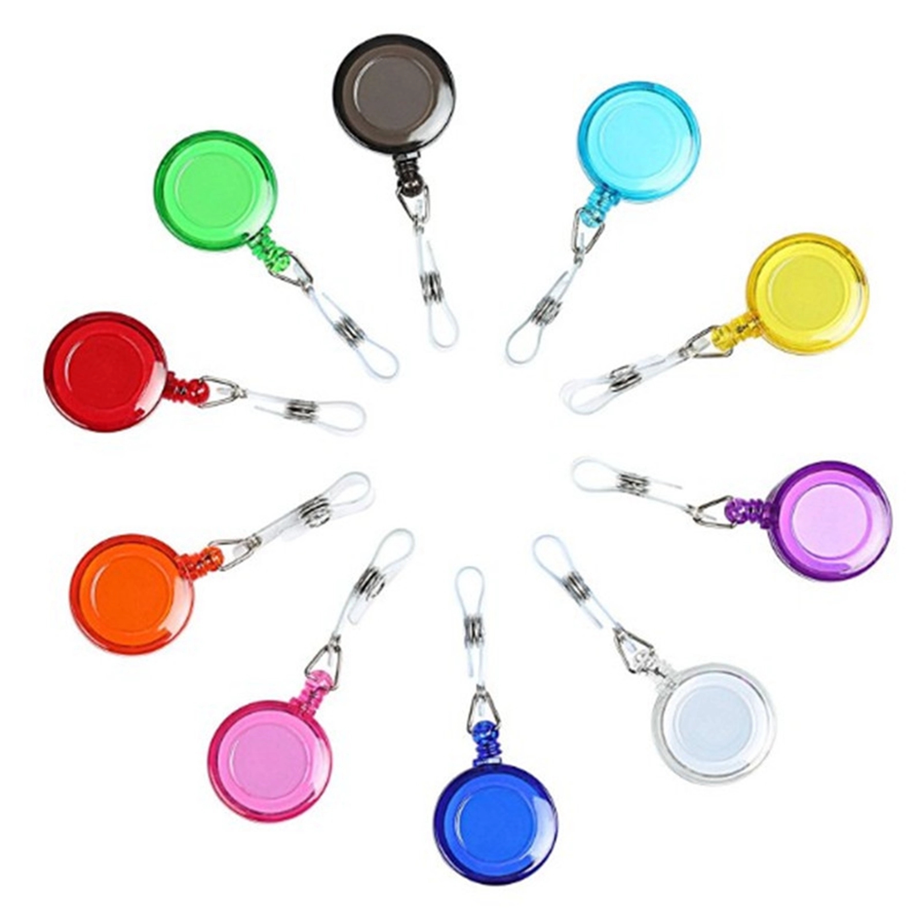 Round retractable badge holder 2
