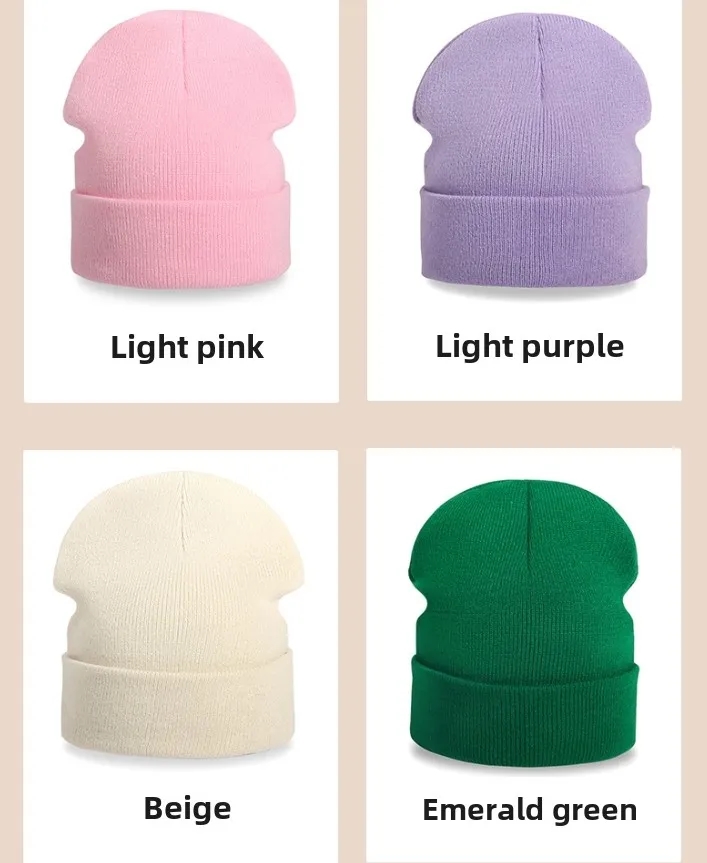 Knit Beanie Hat with Logo 8