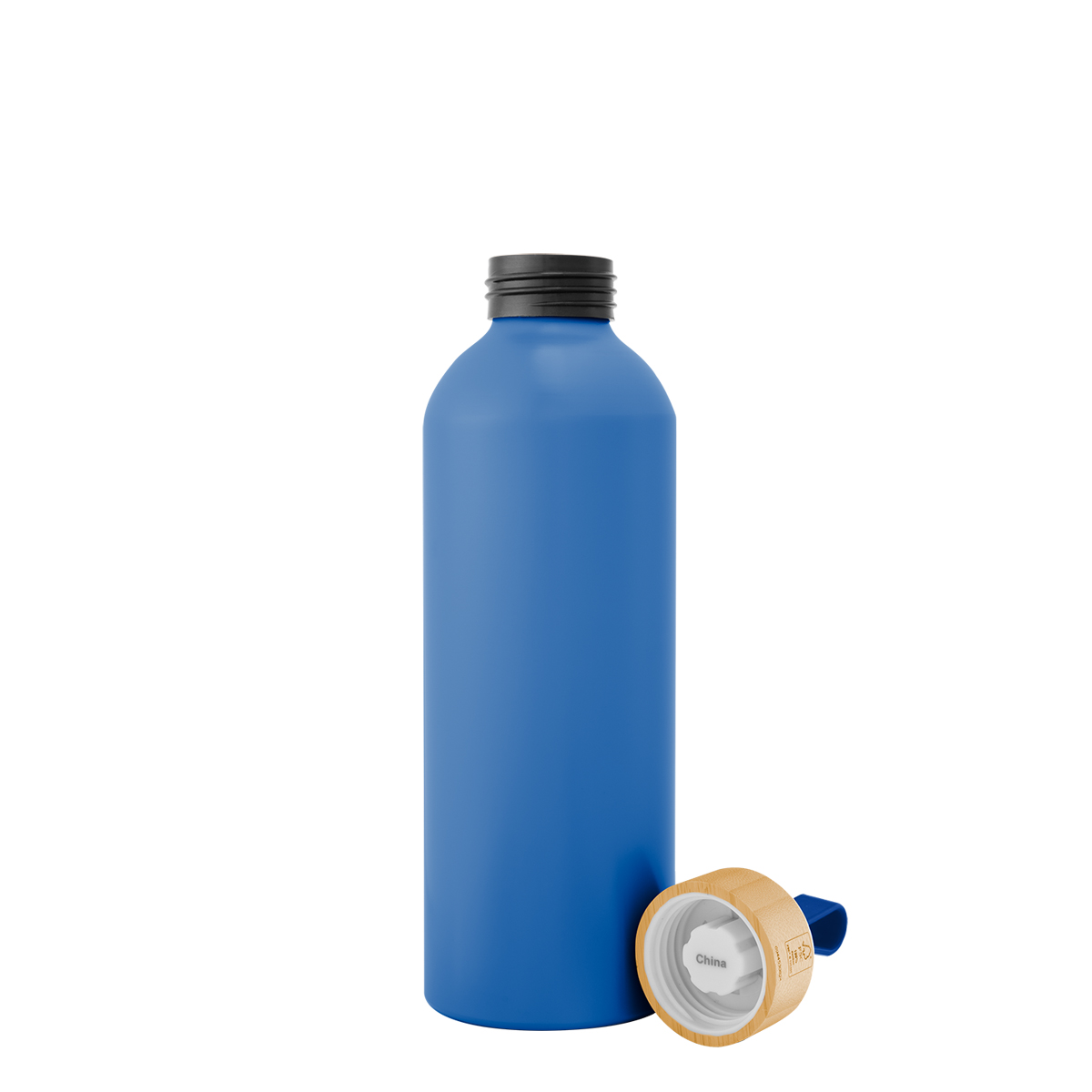 25 Oz. Blaire Recycled Aluminum Bottle With Bamboo Lid And Carry Handle, custom water bottle with logo imprint 14