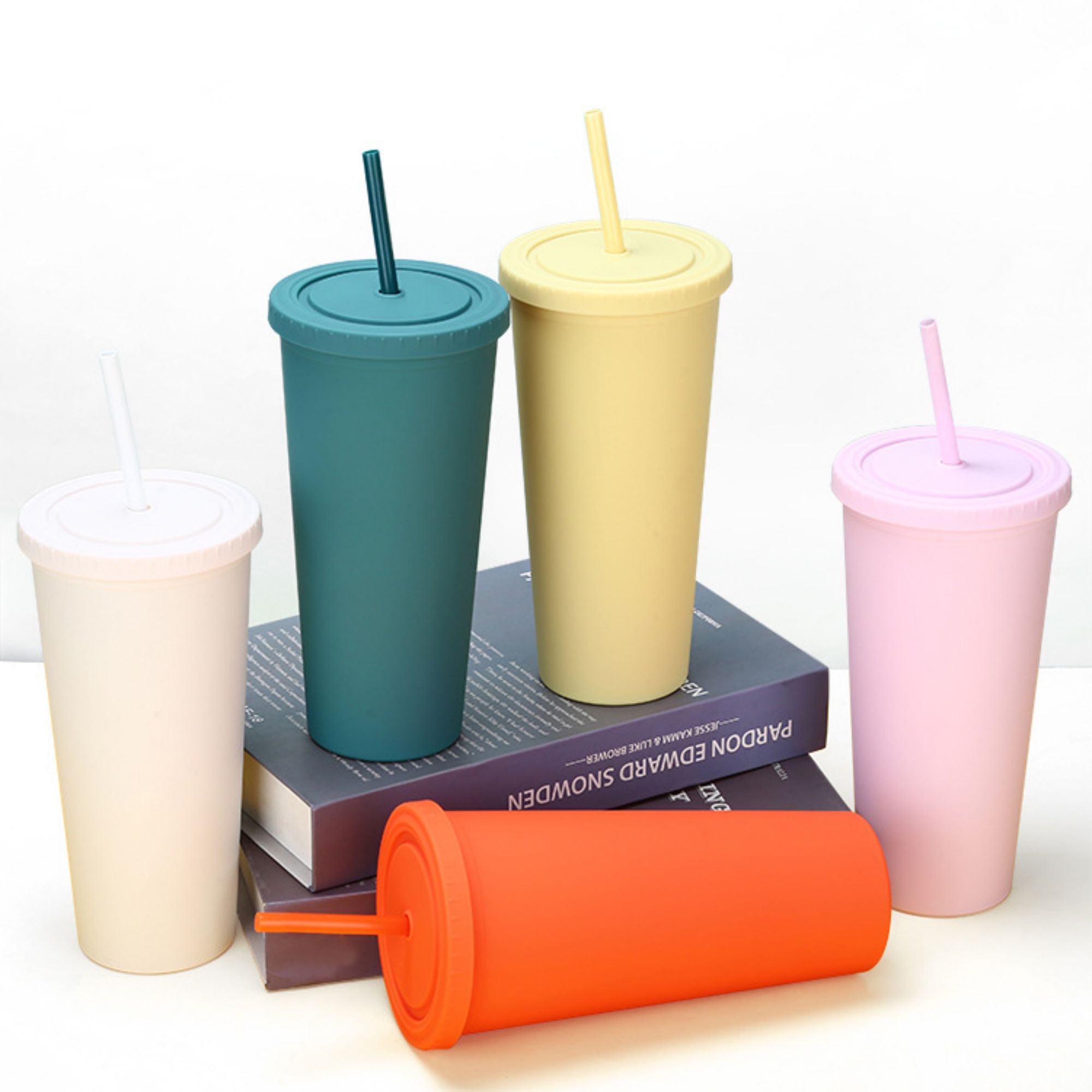 24 oz Double-Layer Frosted Straw Cup 4