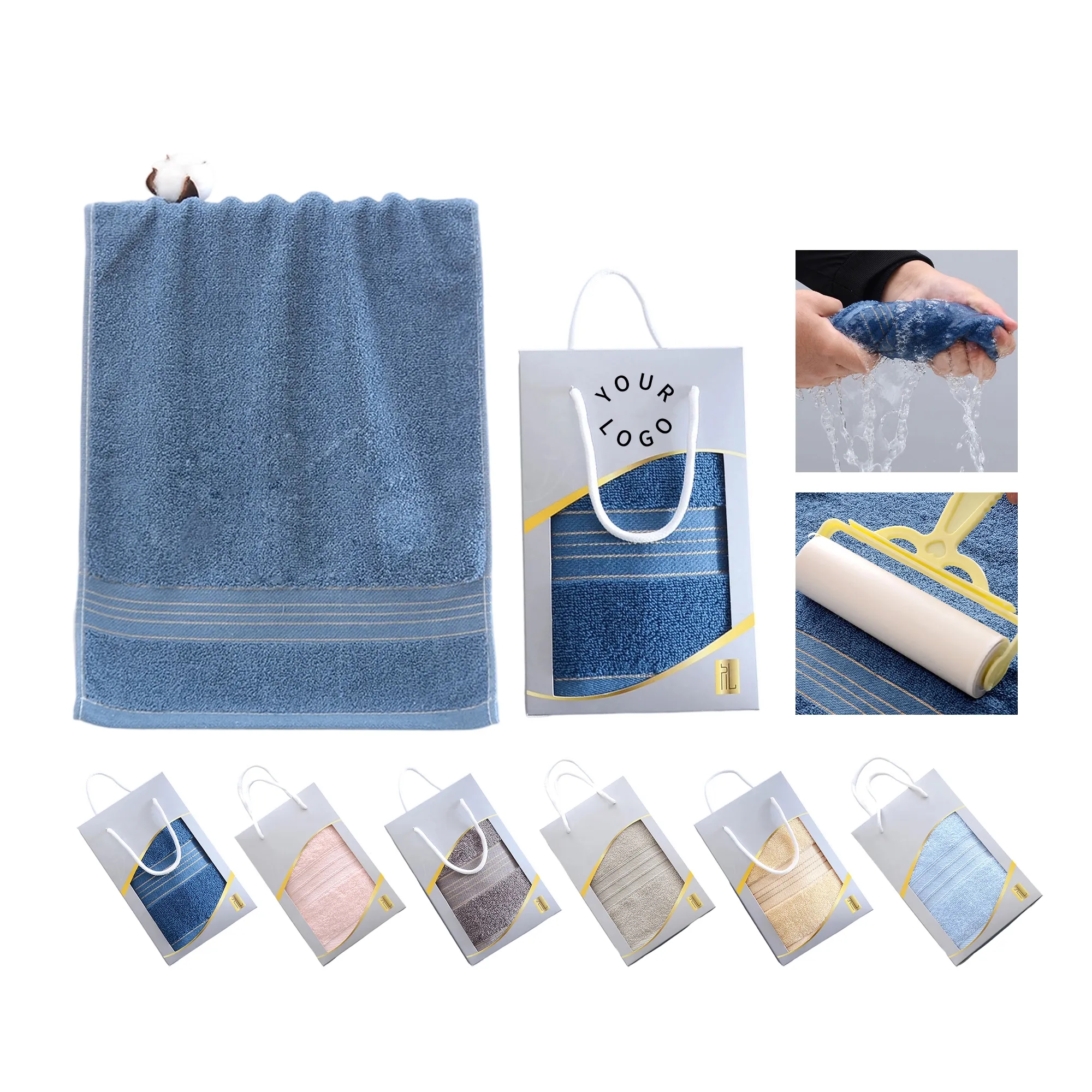 Pure Cotton Towel Gift Set in Elegant Box for Premium Giftin 7
