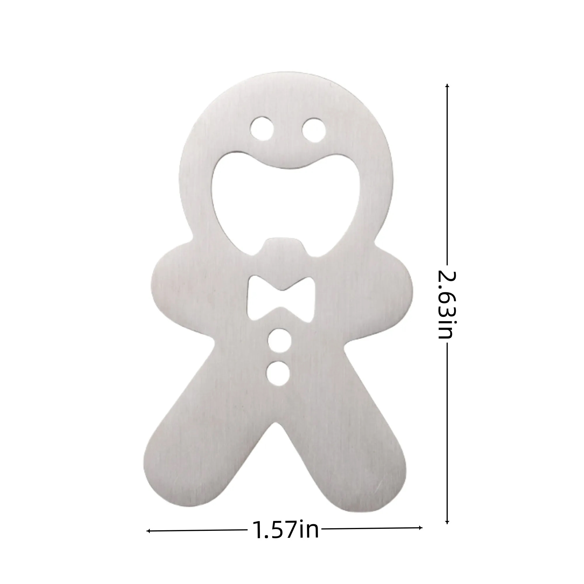 MOQ Gingerbread Man Stainless Steel Bottle Opener 4