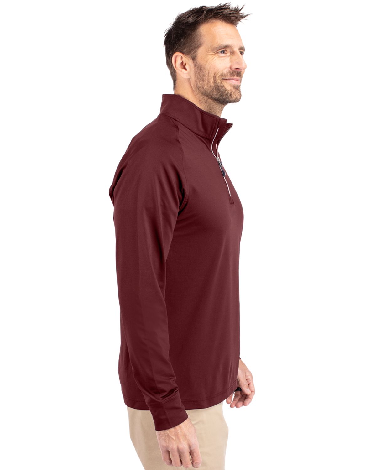 Cutter & Buck Adapt Recycled Soft Knit Stretch  Mens Quarter Zip Pullover 10