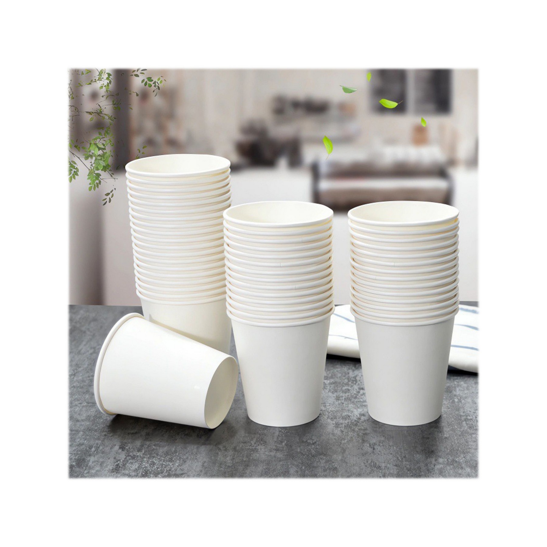 8 Oz Disposable Paper Cups Hot Cold Beverage Drinking Cup 3