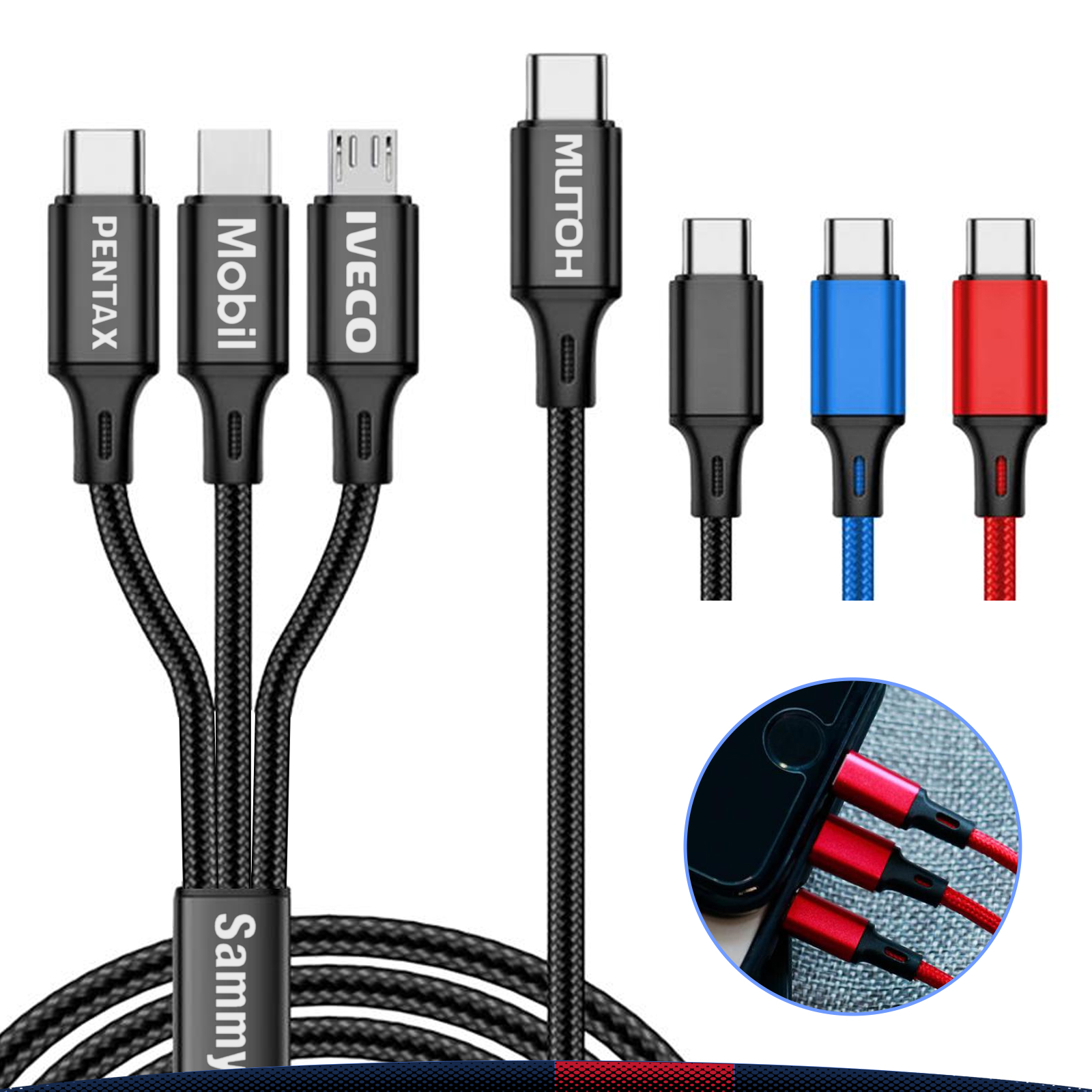 Lilac 3-in-1 Multi Charging Cable 2